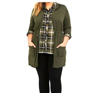 Olive green cardigan